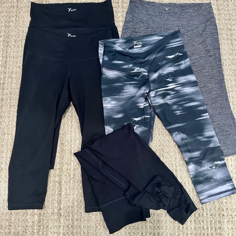 5 Pair Old Navy Cropped Leggings Large Petite